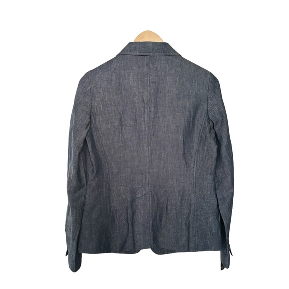 TALBOTS LINEN ONE BUTTON JACKET 4 - Picture 7 of 8